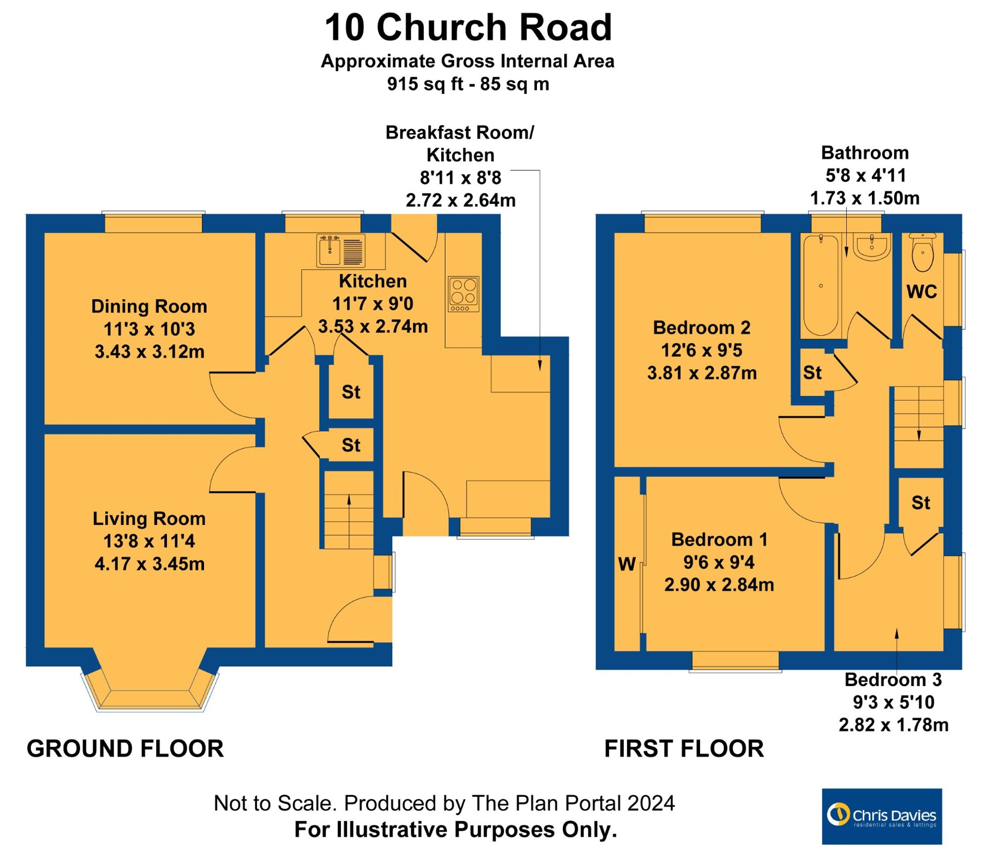 10 Church Road, Barry floorplan