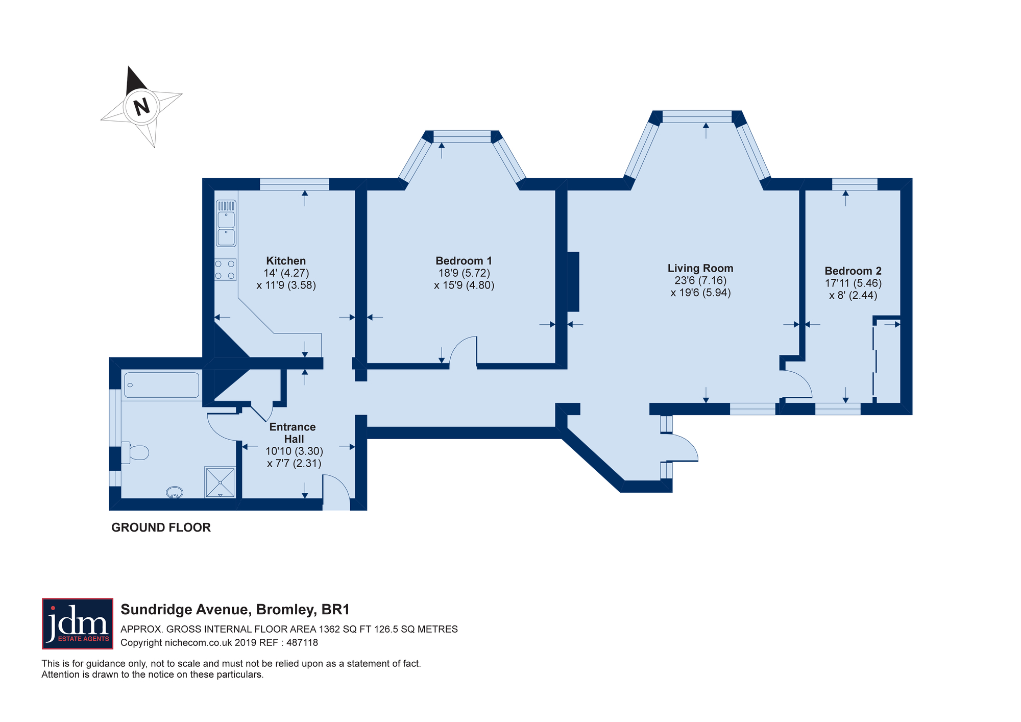 2 Bedrooms Flat for sale in Sundridge Avenue, Bromley BR1