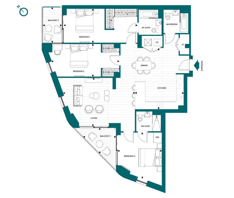 Plot D.08.03 Wright Building,, Regents View, Emma Street, London floorplan