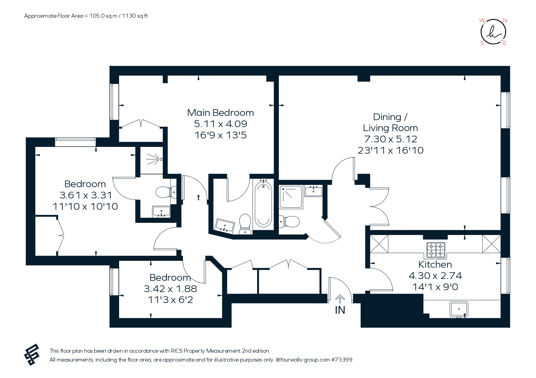 40C, The Broad Walk, Cheltenham floorplan