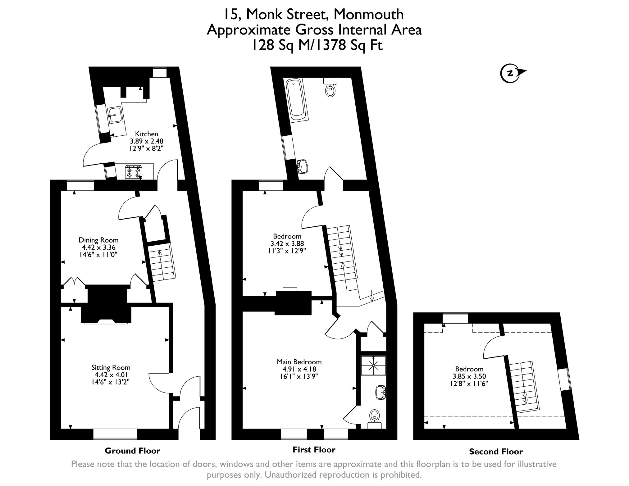 15, Monk Street, Monmouth floorplan