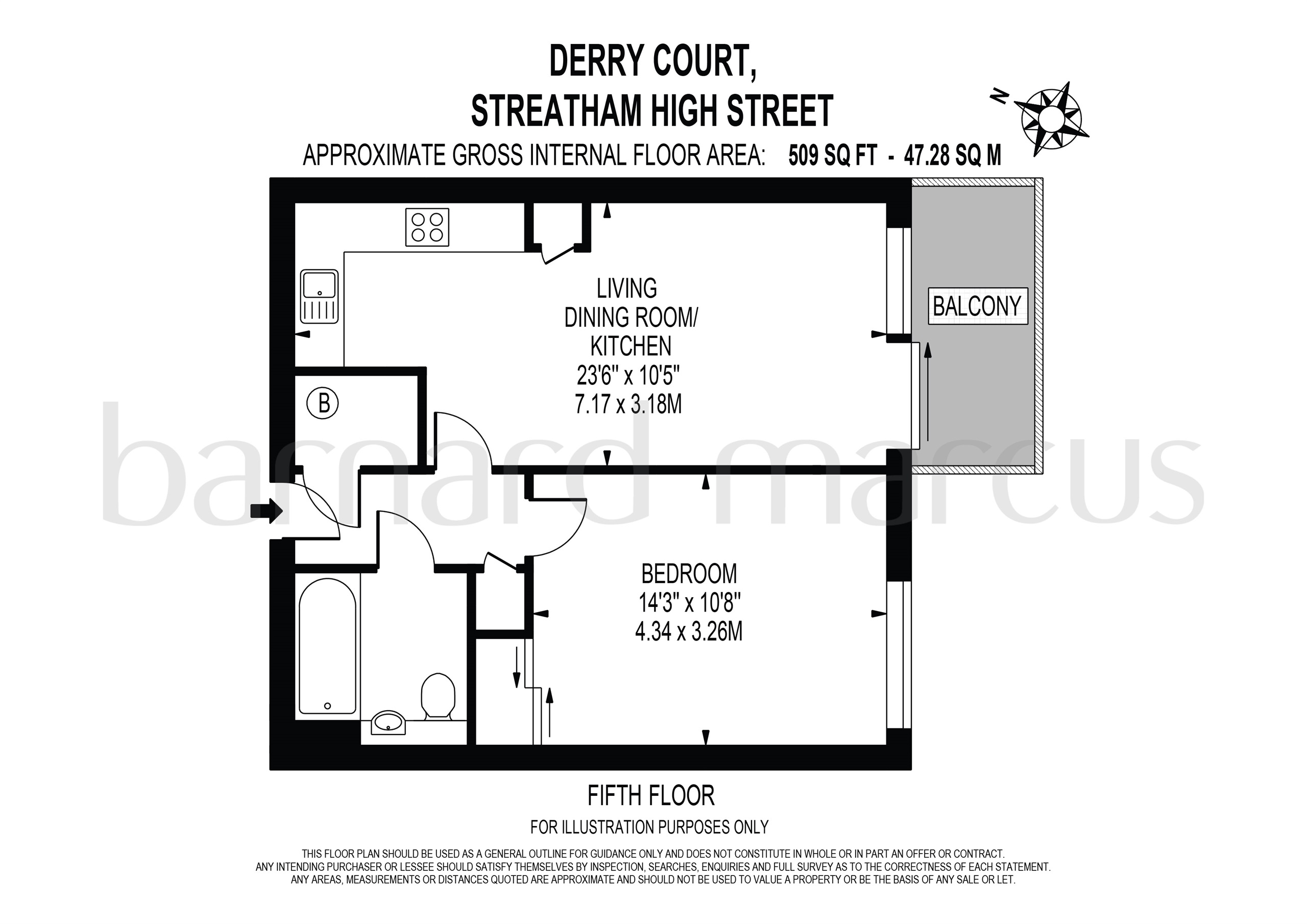 Flat 137, Derry Court, 386, Streatham High Road, London floorplan