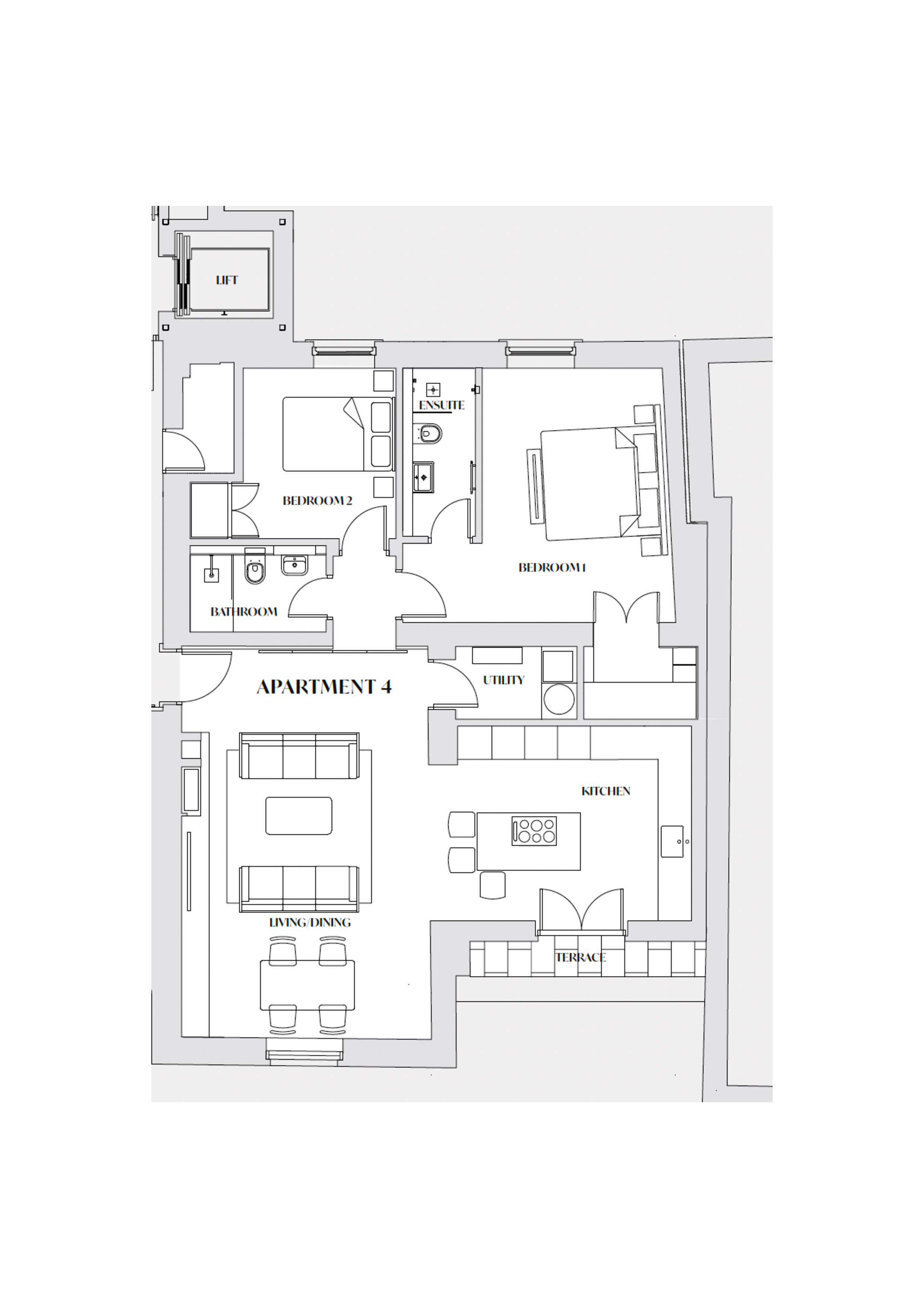 Apartment 4, Herald Buildings, Montpellier Quarter, Harrogate, North Yorkshire, HG1 floorplan