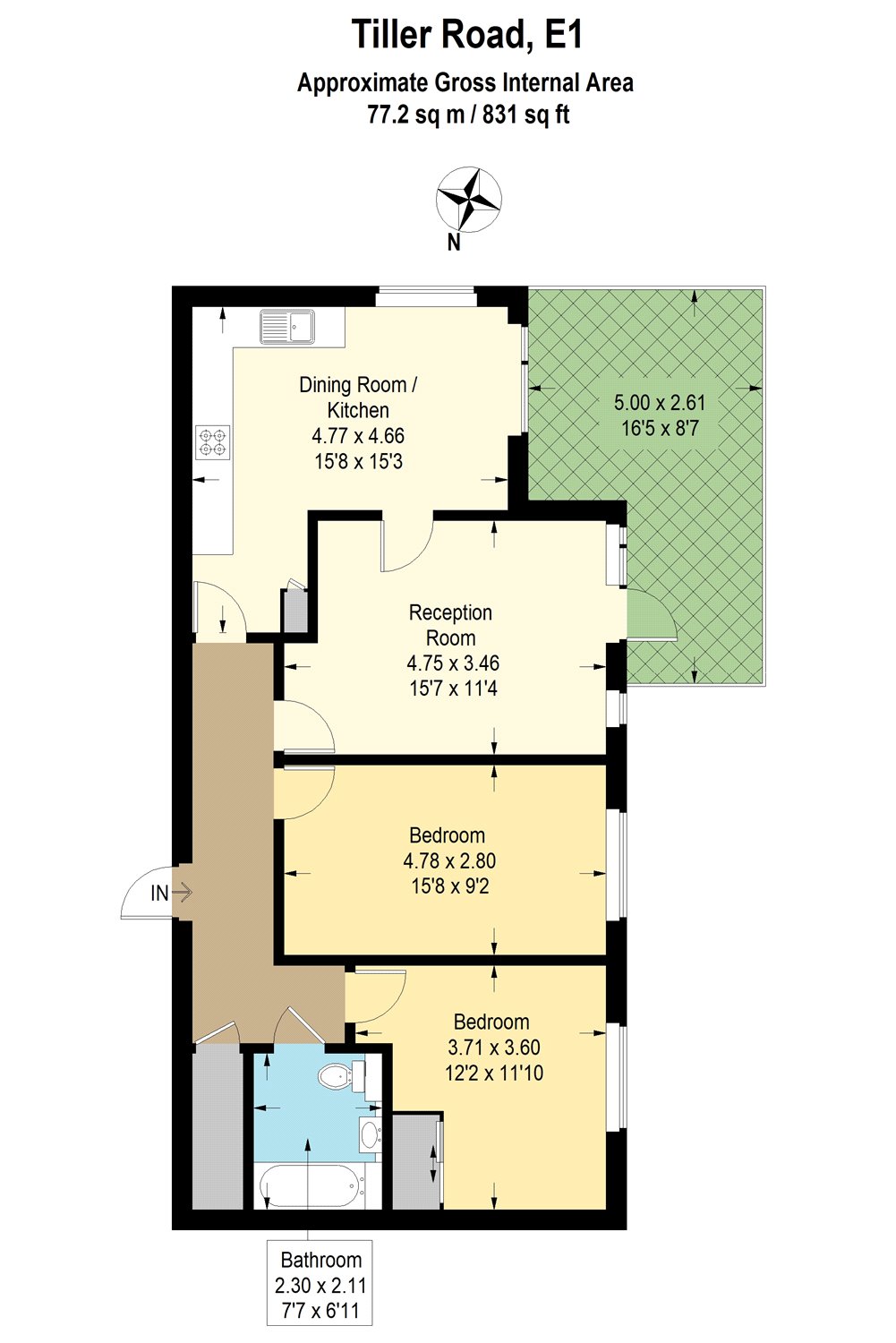 2 Bedrooms Flat for sale in Hammond Court, 63 Tiller Road, London E14