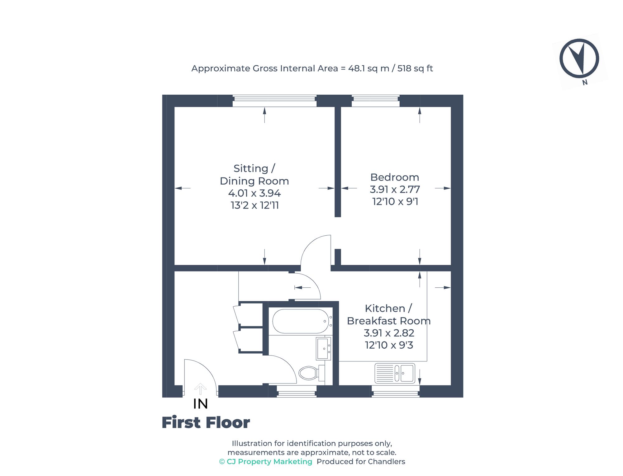 142 Canterbury Way, Stevenage floorplan