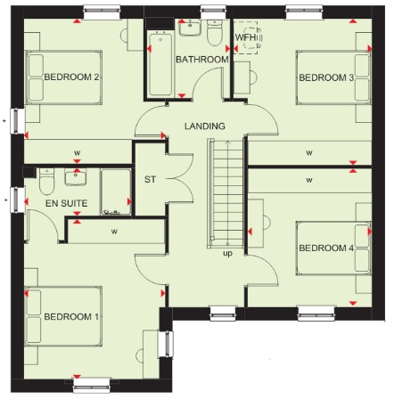 H8832245, Southern Cross, Wixams, Bedford floorplan