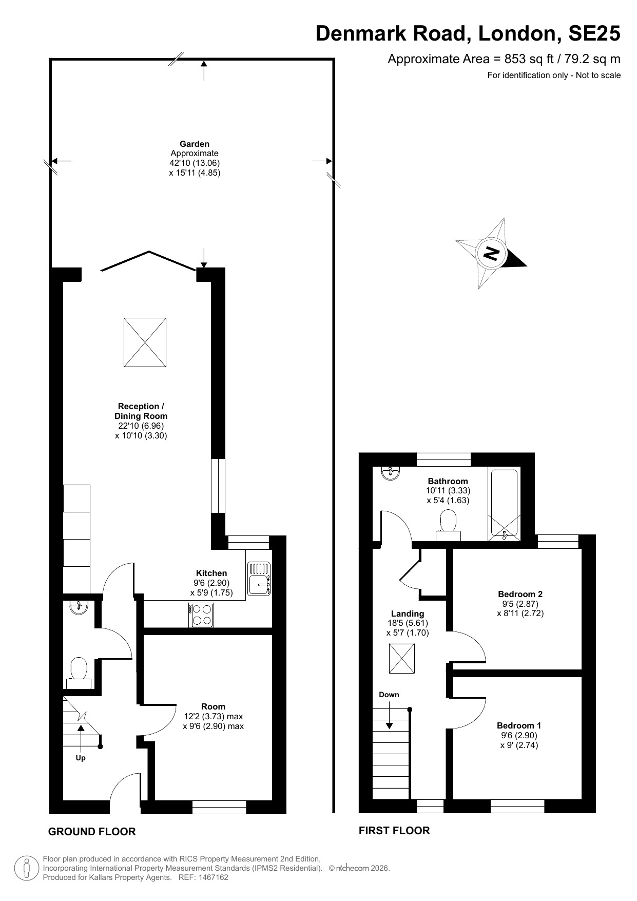 3, Denmark Road, London floorplan