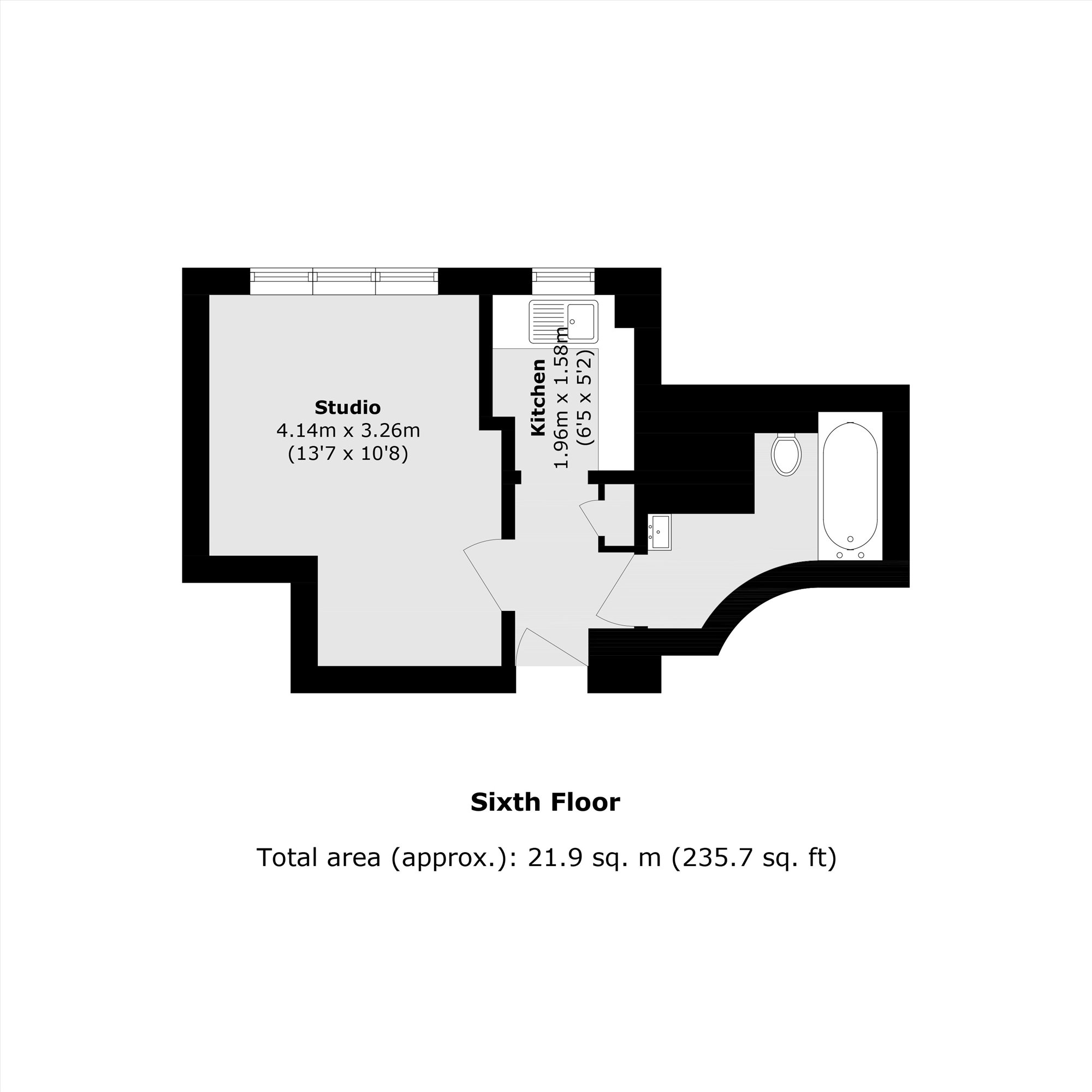 Flat 87, Florin Court, 6-9, Charterhouse Square, London floorplan