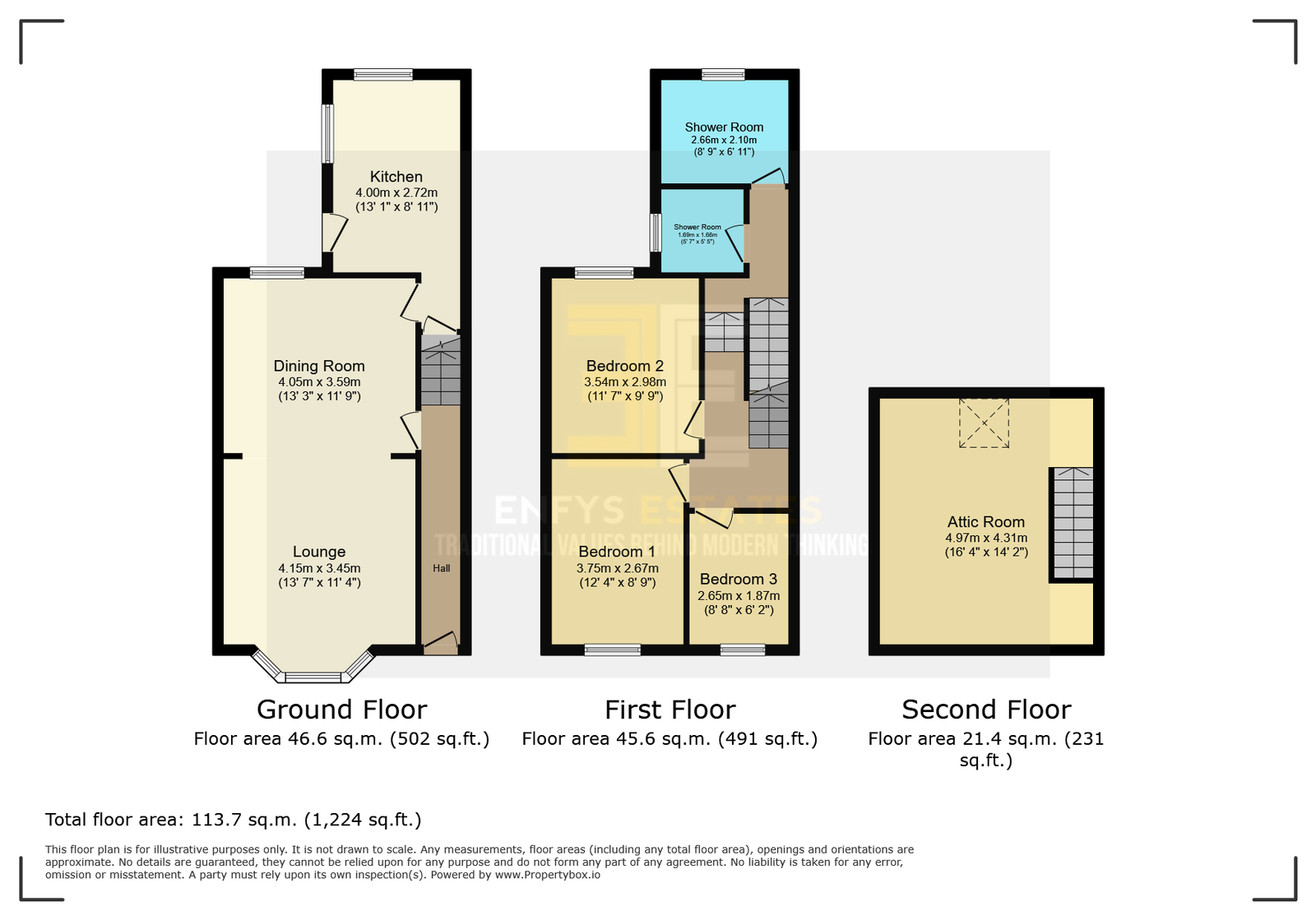 1, Kimberley Road, Llandudno Junction floorplan
