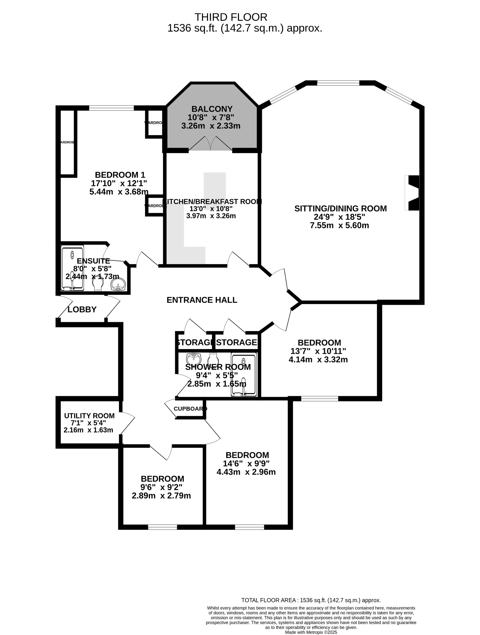 Apartment 8, East Checkstone, 4 Douglas Avenue, Exmouth floorplan