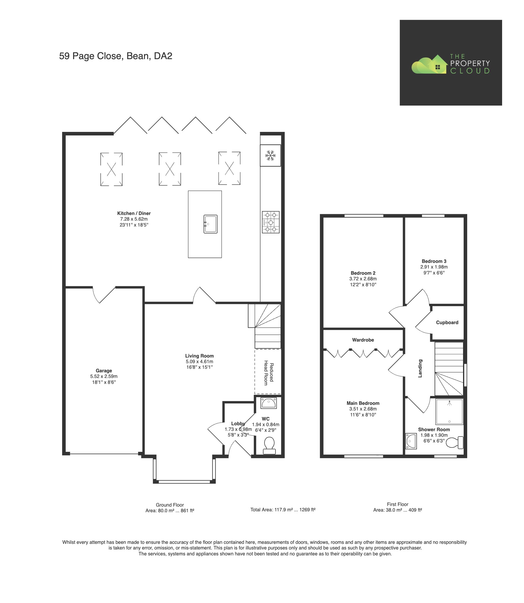 59 Page Close, Bean, Kent floorplan