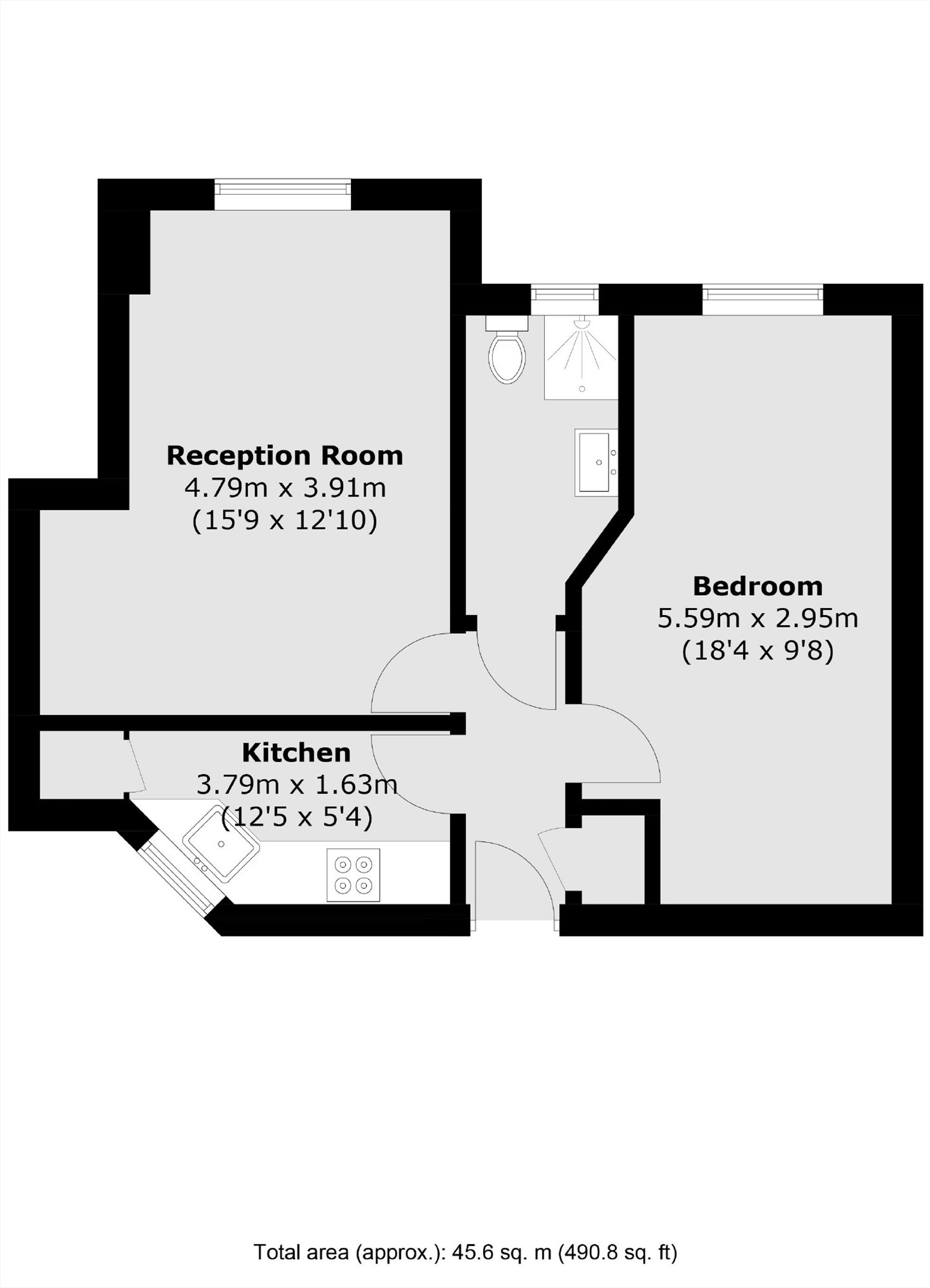 Flat 45, Abbey House, 1A, Abbey Road, London floorplan
