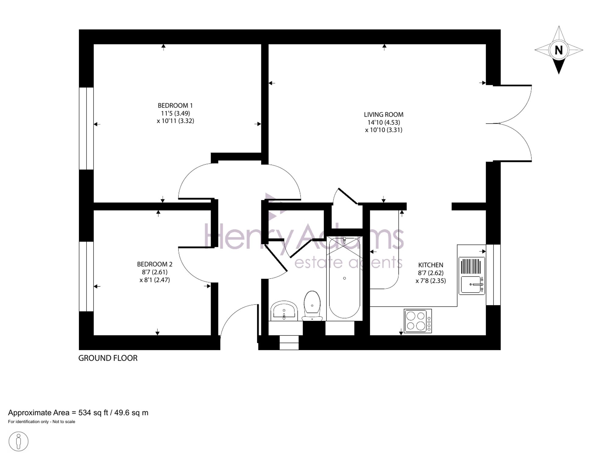 Flat 2, Wiltshire Croft Court High Street, Chichester floorplan