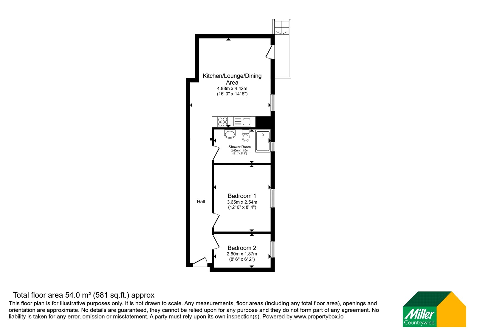 Flat 7, 9-10, Draycott Terrace, Cornwall floorplan