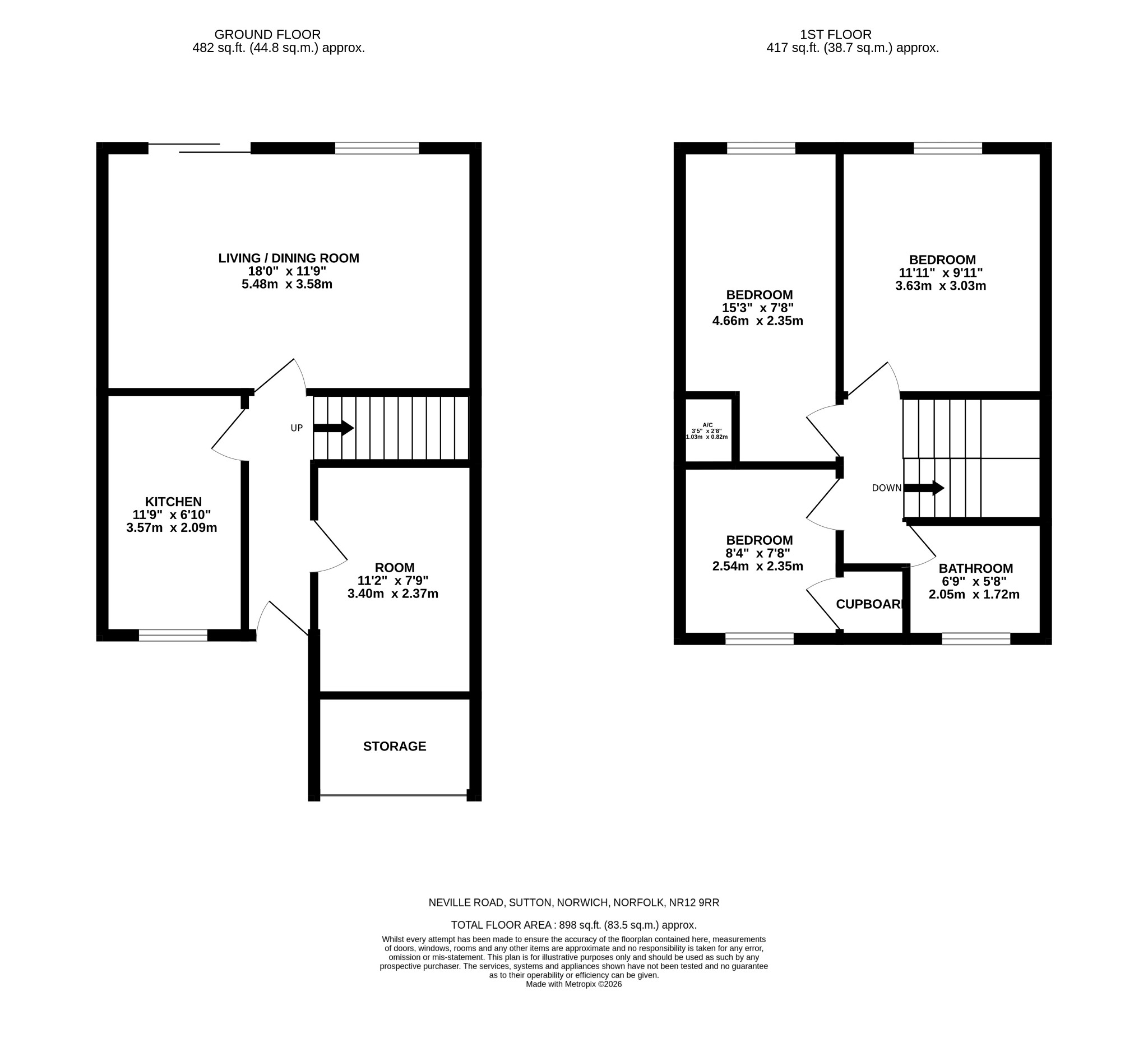 159, Neville Road, Norwich floorplan