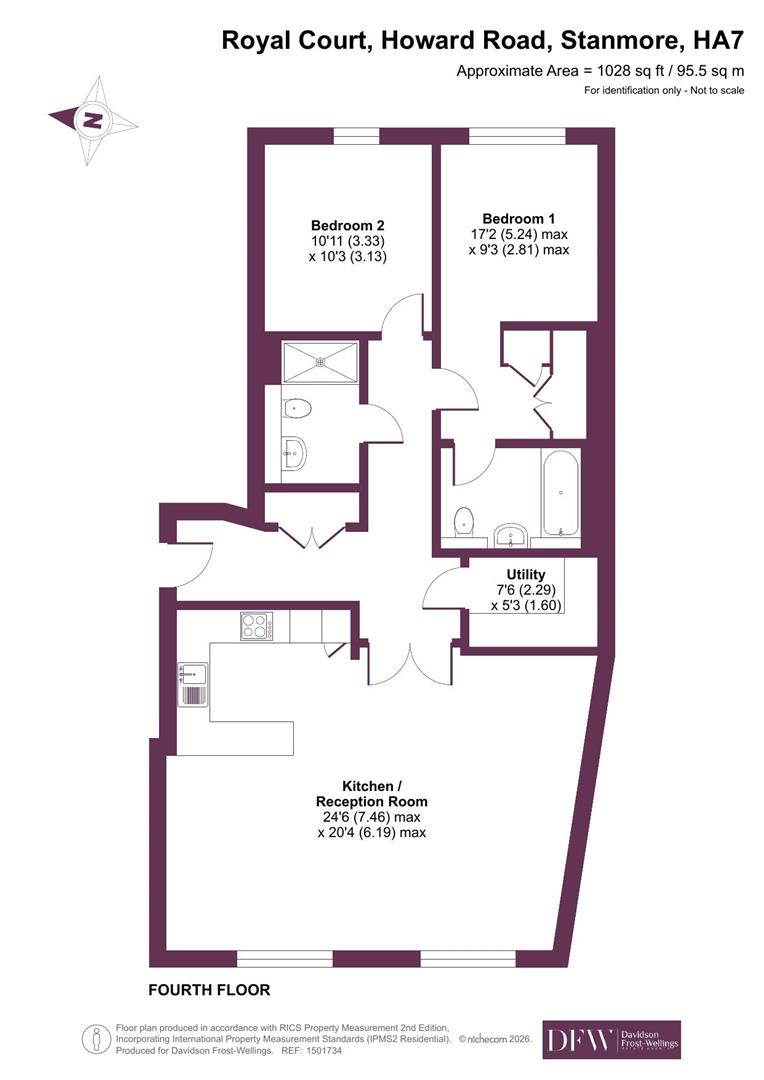 62 Royal Court, Howard Road, Stanmore floorplan