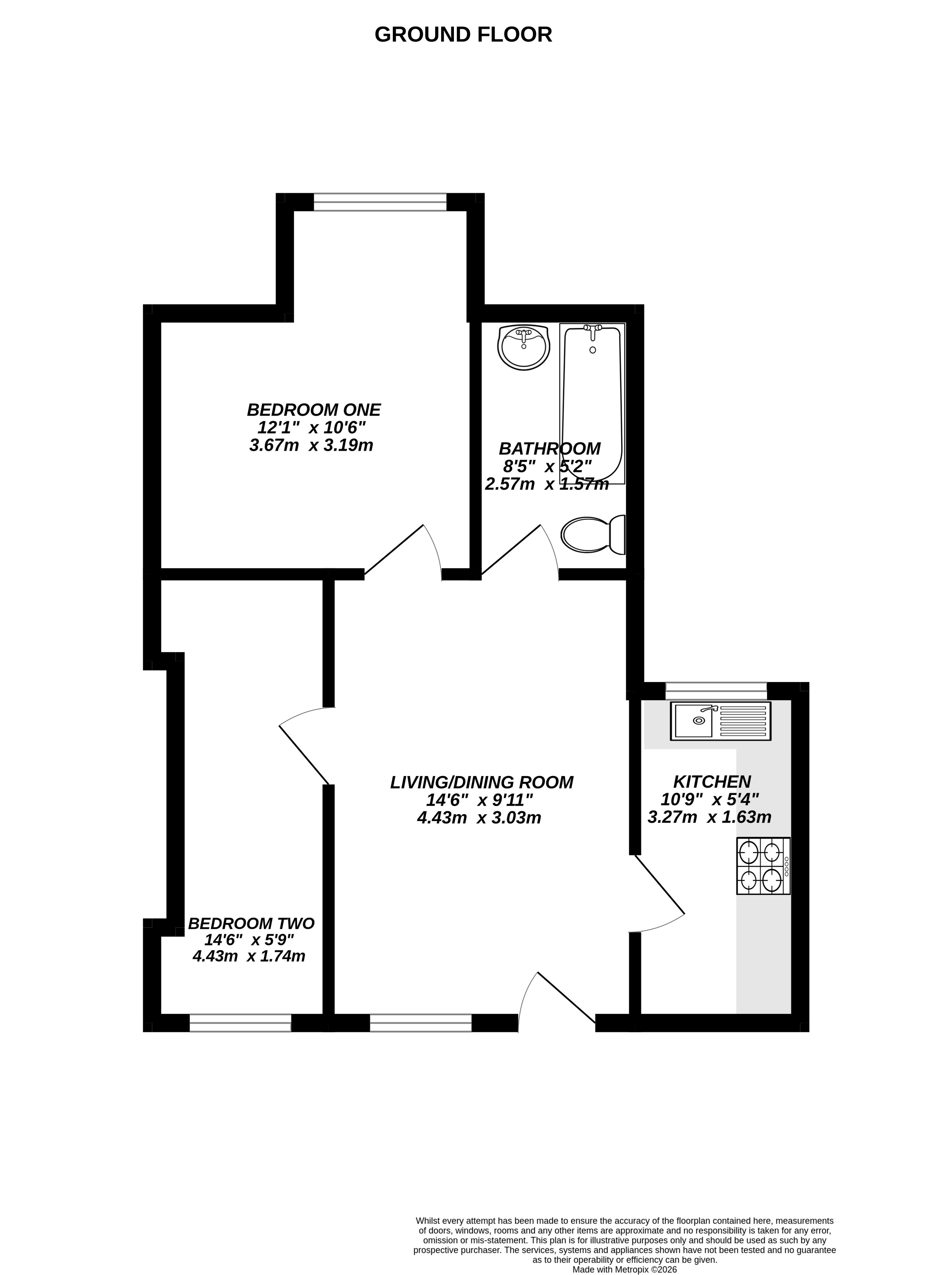 Flat 2, Chestnut View, 129, Alexandra Road, Hampshire floorplan