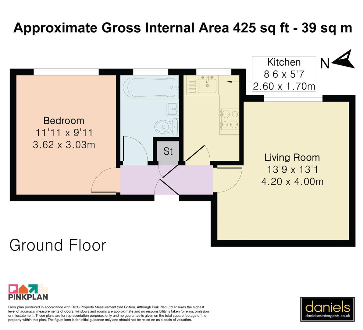Flat 2 Forsyth House, 103, Byron Road, Harrow floorplan