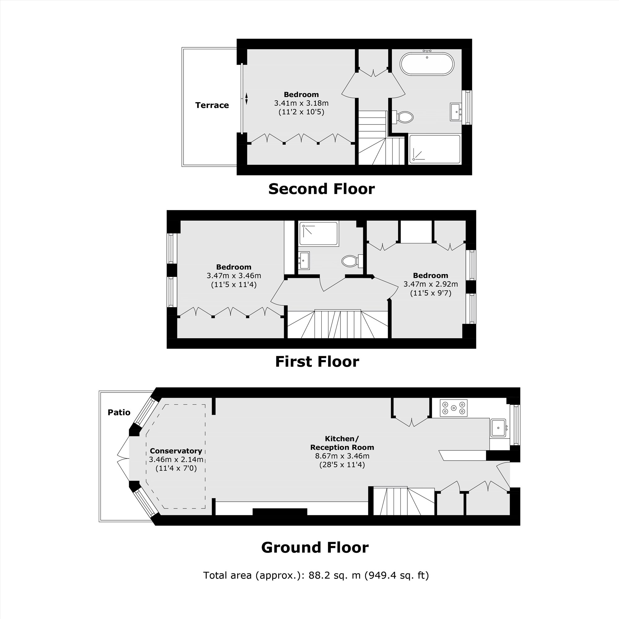 13, Ives Street, London floorplan