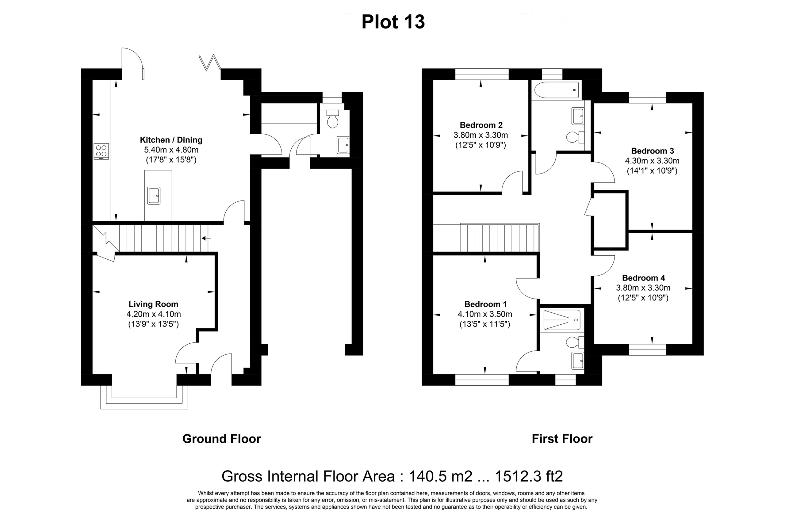 Plot 13, The Meadows At Hillside, Lewes floorplan