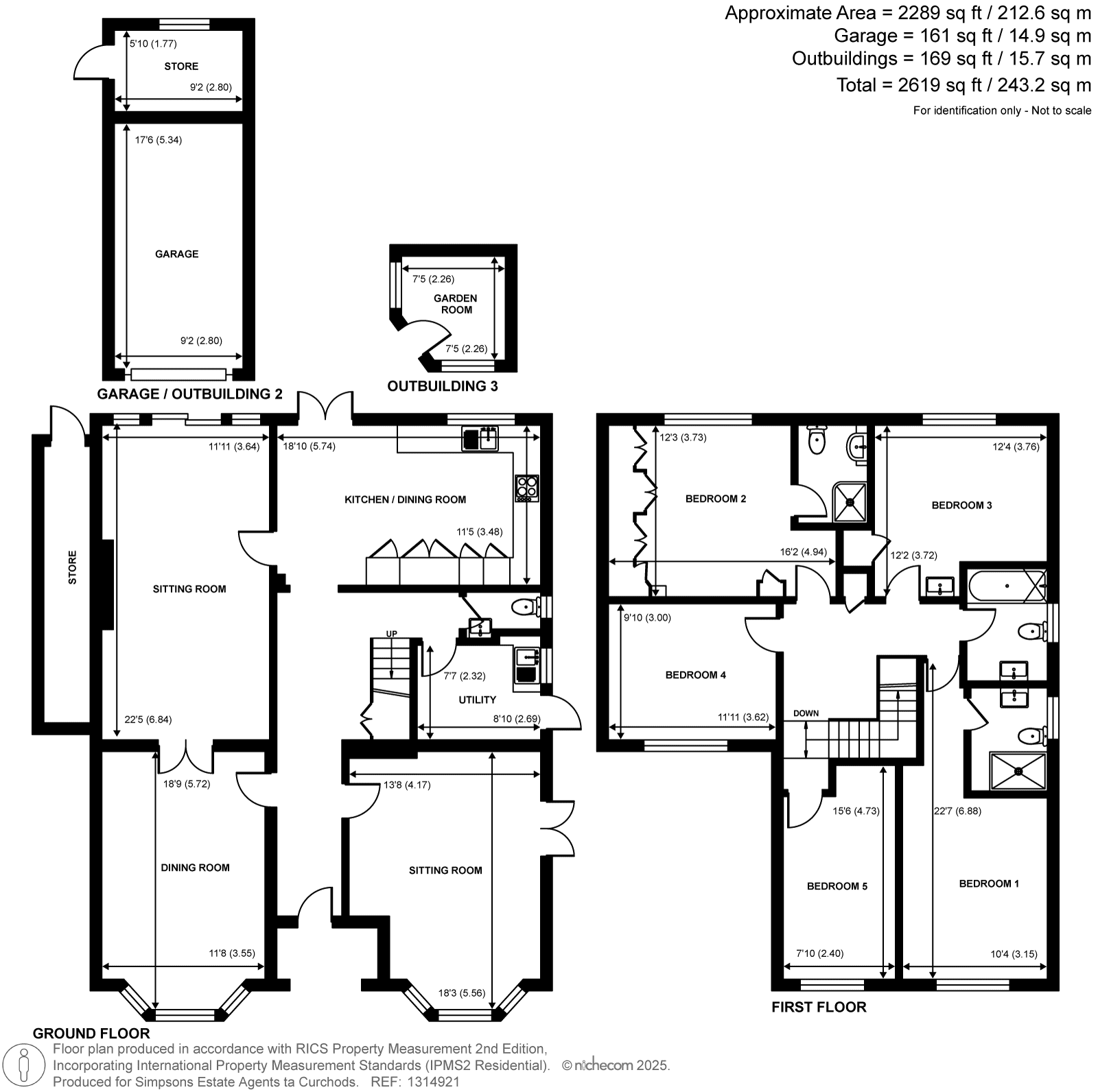 67, Woodham Waye, Woodham floorplan