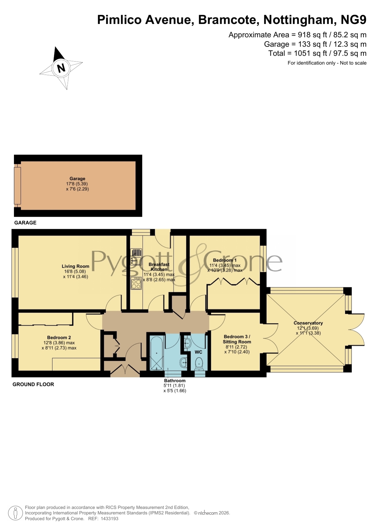 3, Pimlico Avenue, Nottingham floorplan