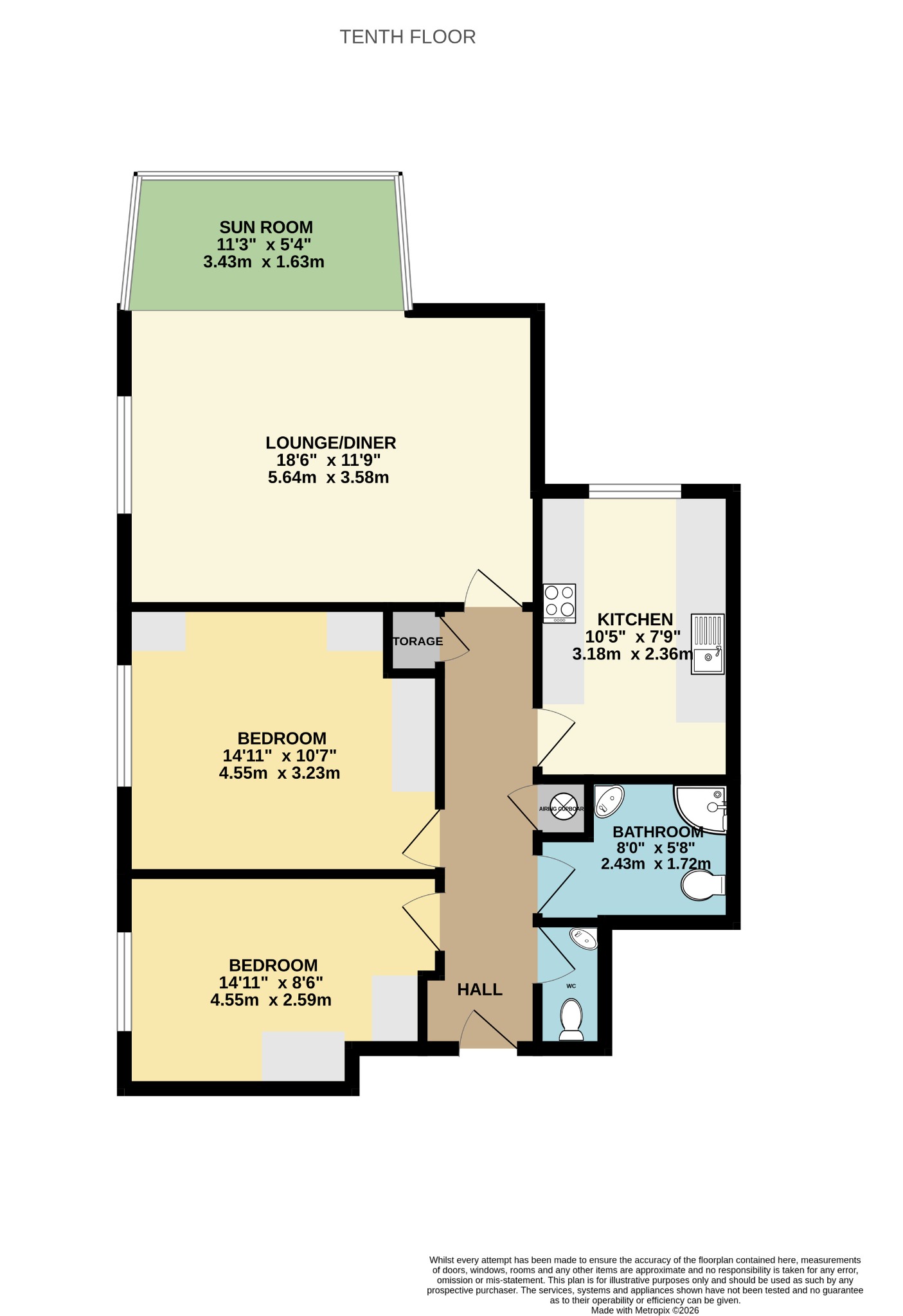 Flat 41, Tower Court, Bournemouth floorplan