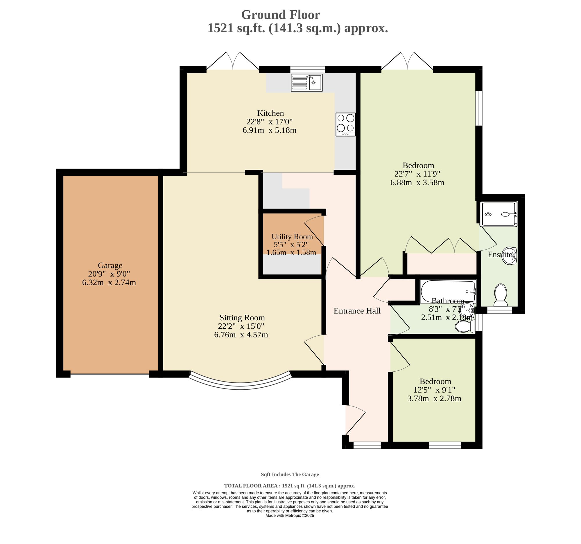 11 Woodfields, Eye floorplan