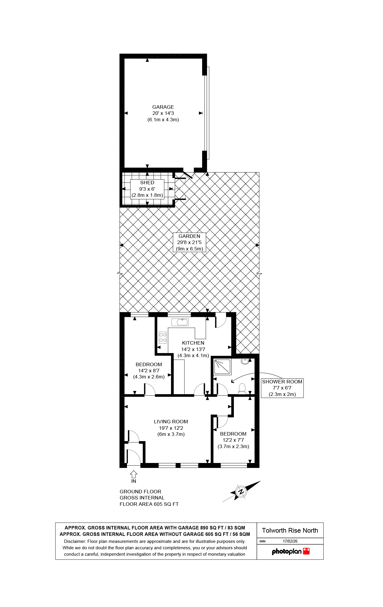 155, Tolworth Rise North, Surbiton floorplan