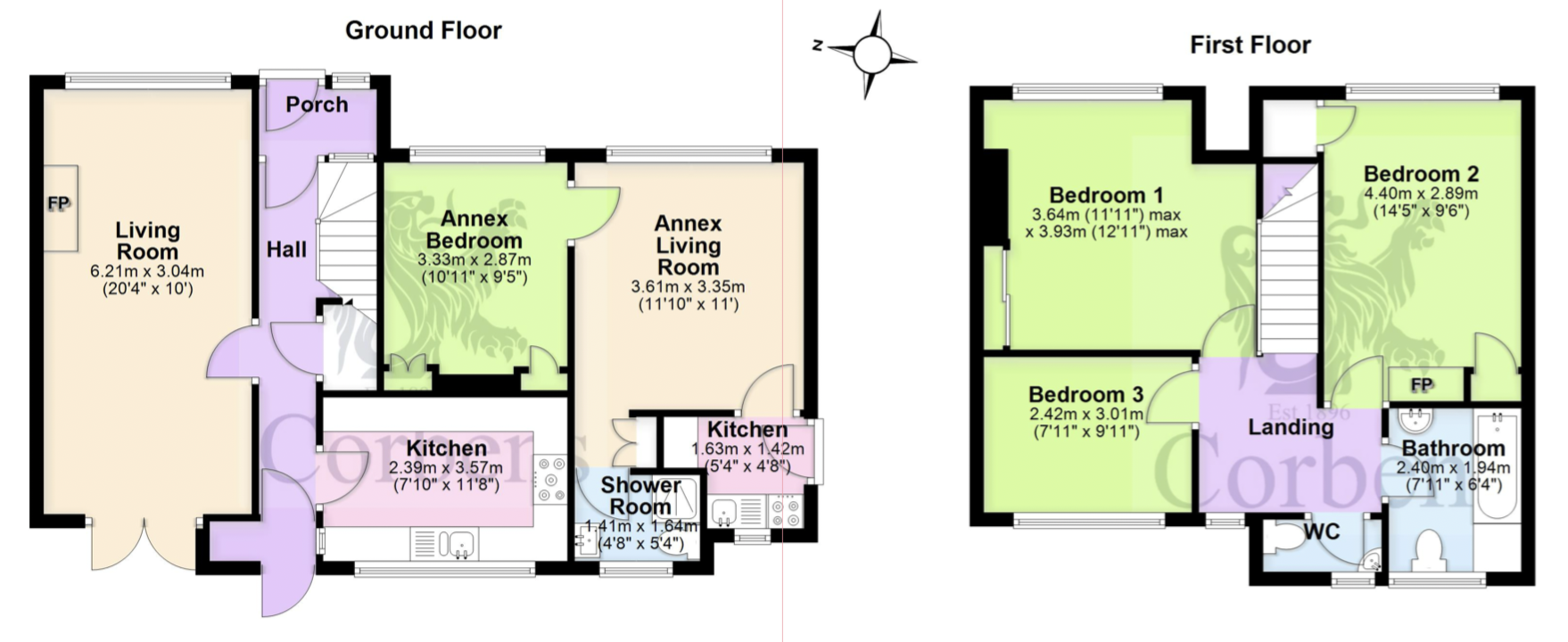 1 Heatherside, Studland floorplan