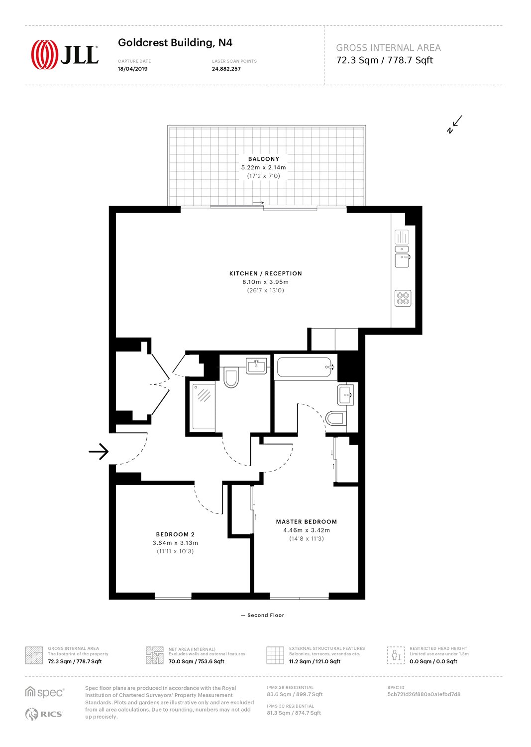 2 Bedrooms Flat to rent in Goldcrest Building, 46 Newnton Close, London N4