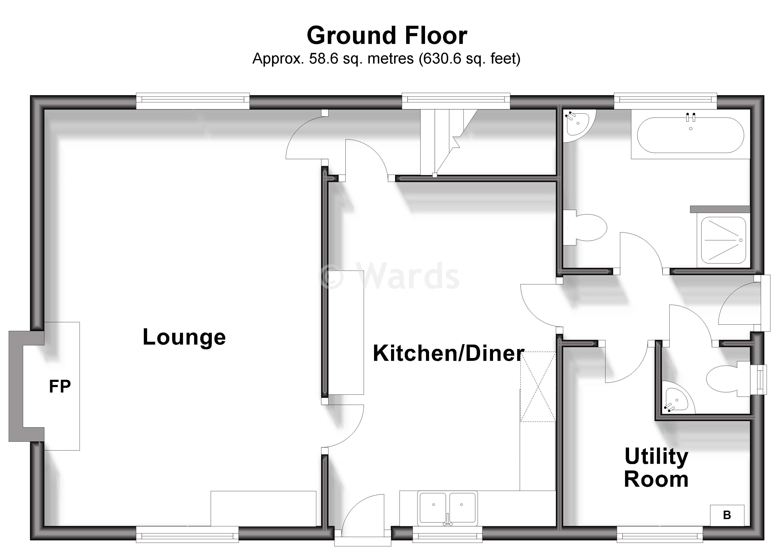 52, Romney Road, Ashford floorplan