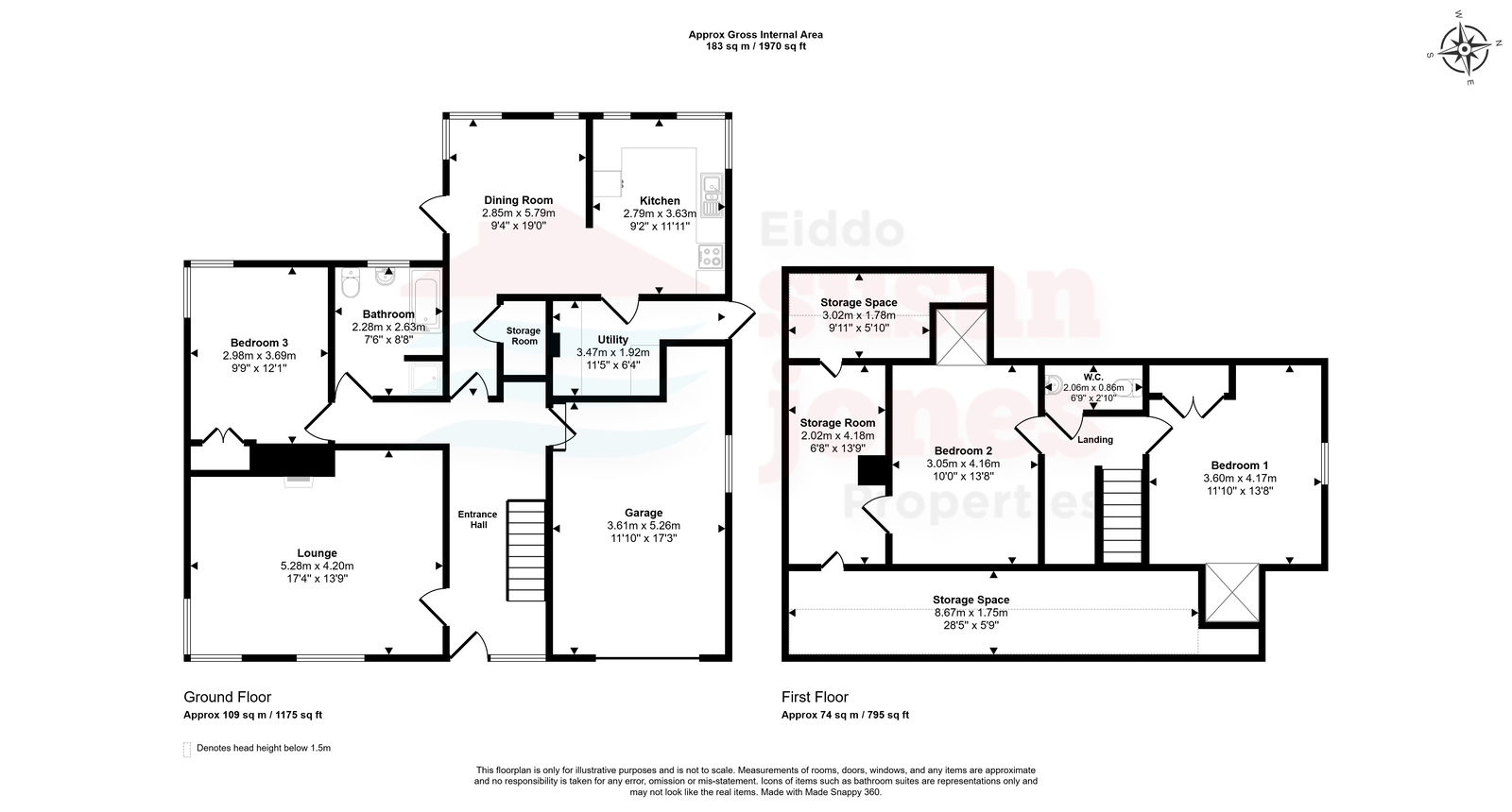 16 Gorseddfa, Criccieth floorplan