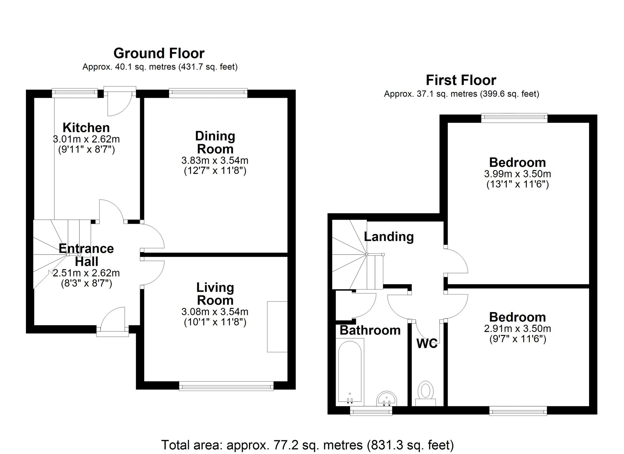 1 Burloes Cottages Newmarket Road, Royston floorplan