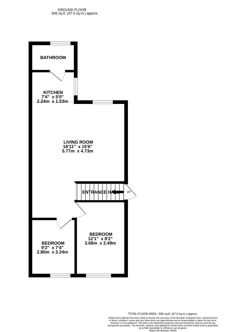 Flat 2, 35 Gardens Lane Conisbrough, Doncaster floorplan