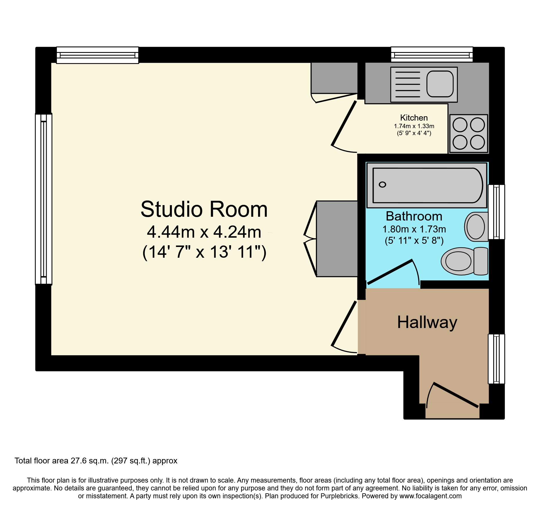 Flat 5, 19, Broadwater Road, Worthing floorplan
