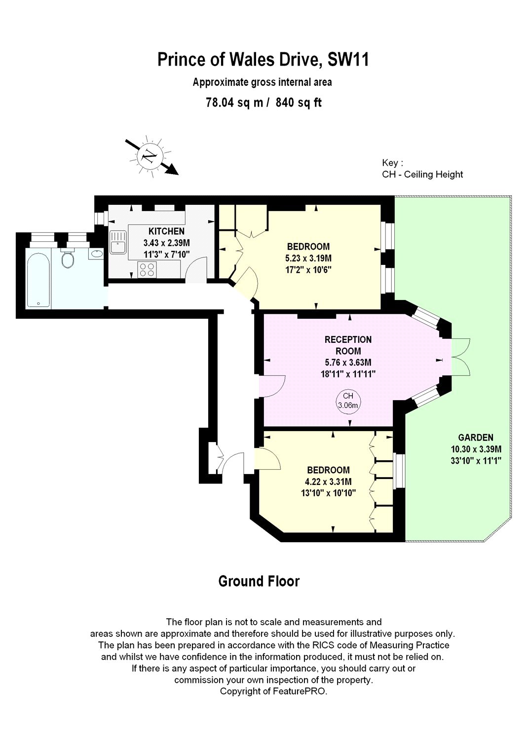 Overstrand Mansions, Prince Of Wales Drive, London SW11, 2 bedroom flat