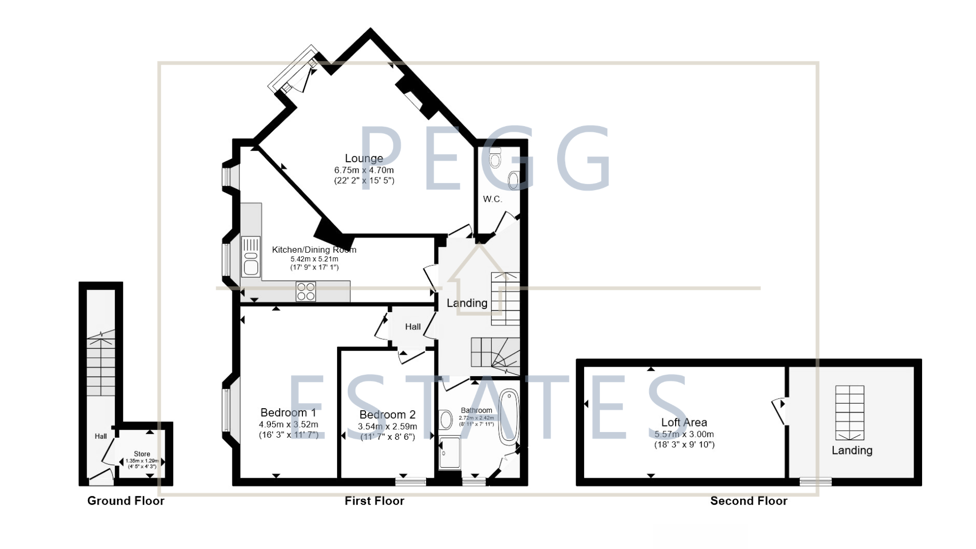 Flat B, The Knoll, Torquay floorplan