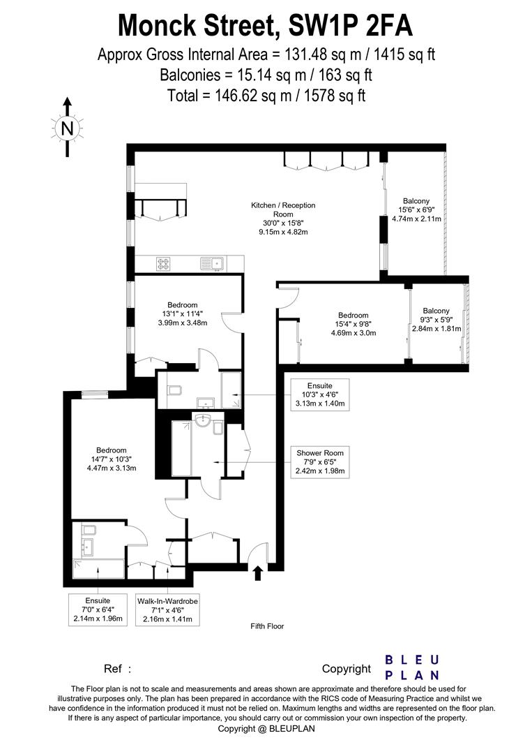 29 Ashley House, 3 Monck Street, London floorplan