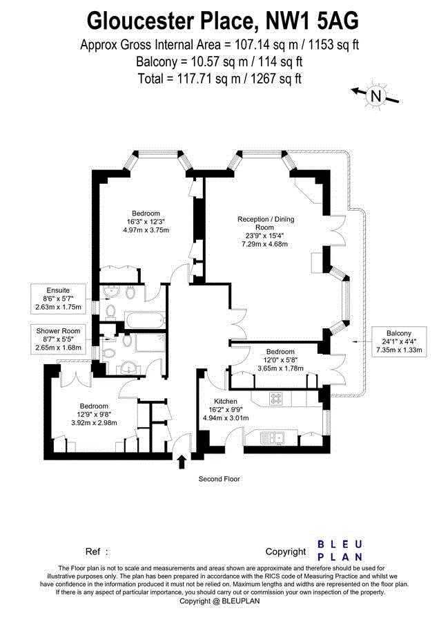 Gloucester Place, London floorplan
