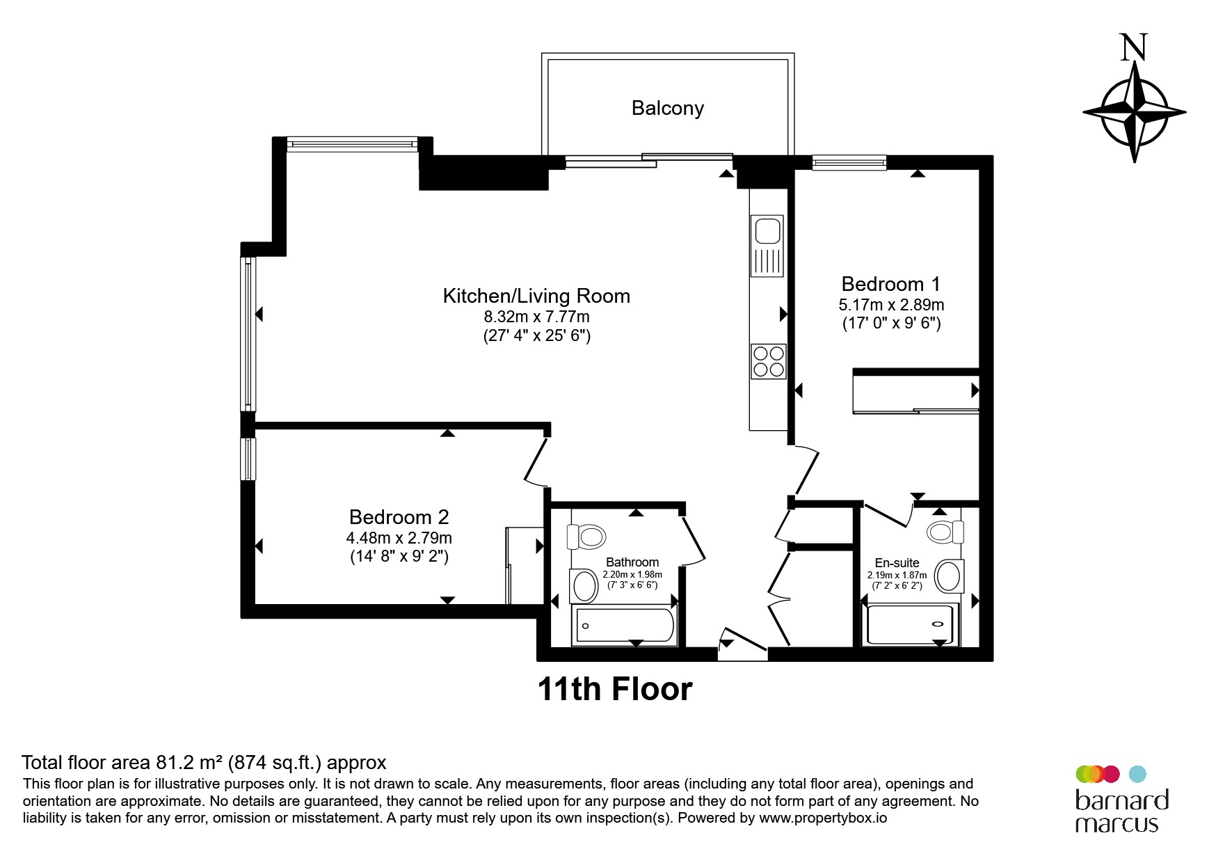 Apartment 1106, 1, St. Gabriel Walk, London floorplan