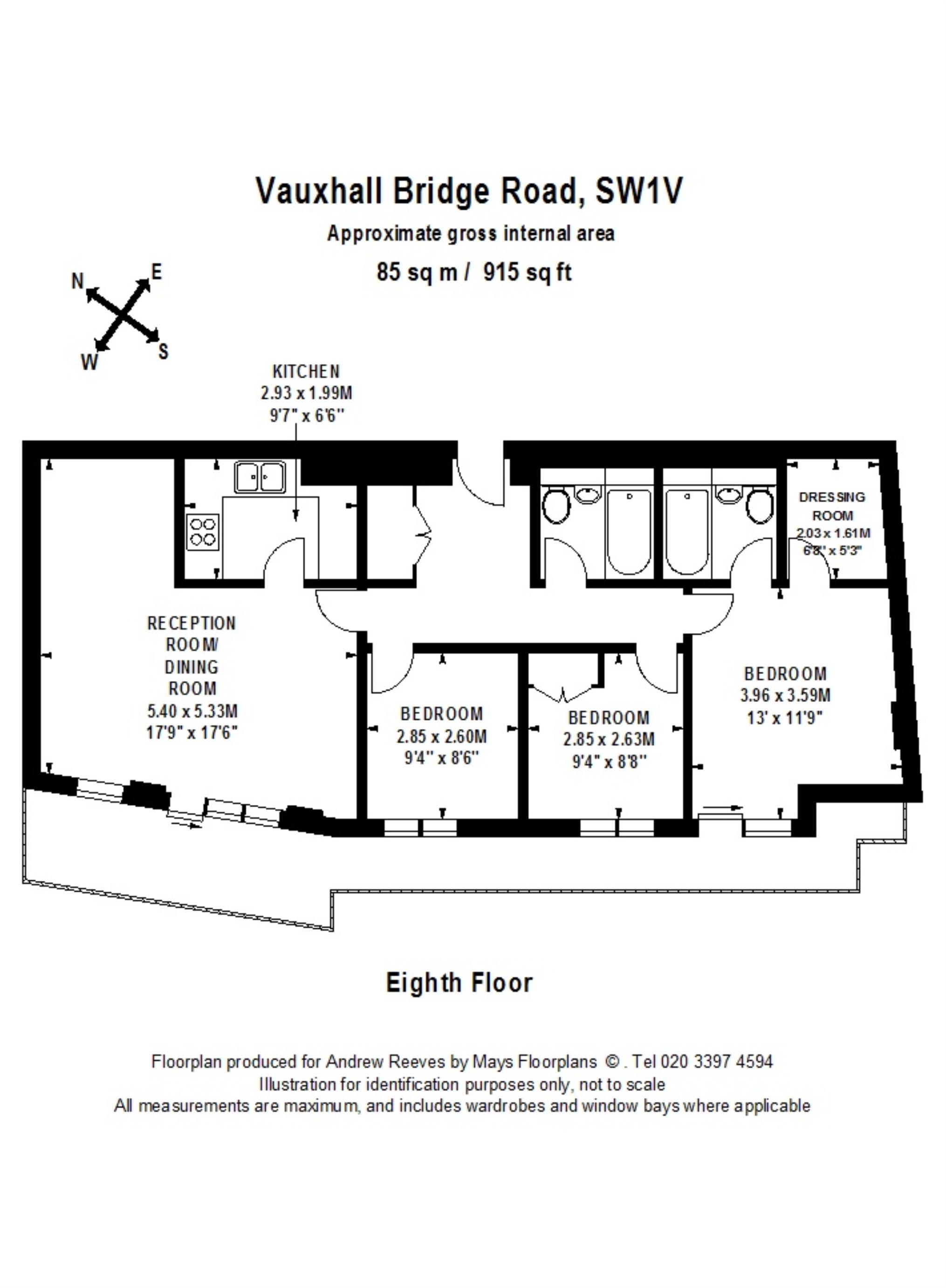 387, Central Tower, Westminster floorplan