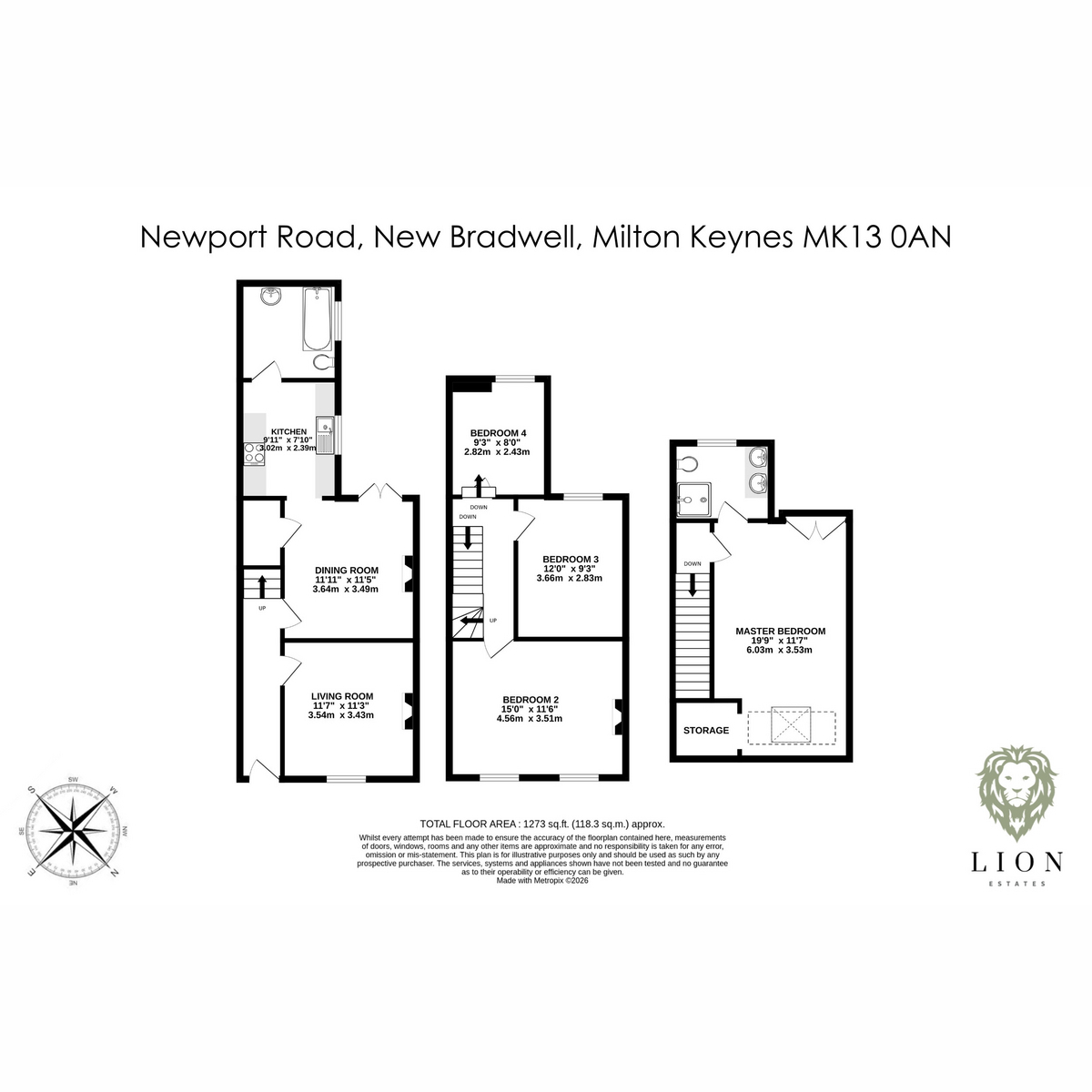 203, Newport Road, Milton Keynes floorplan