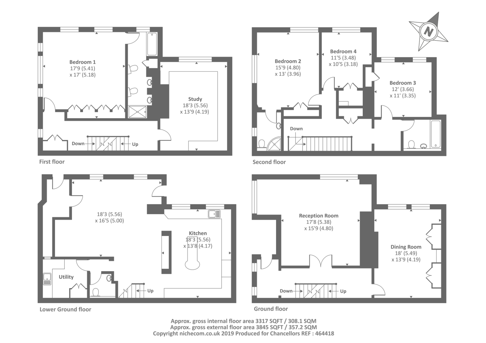 4 Bedrooms End terrace house to rent in Oldfield Wood, Woking GU22