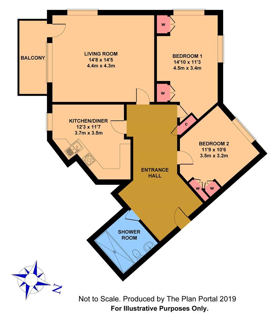 14 St Thomas, West Parade, Bexhill floorplan