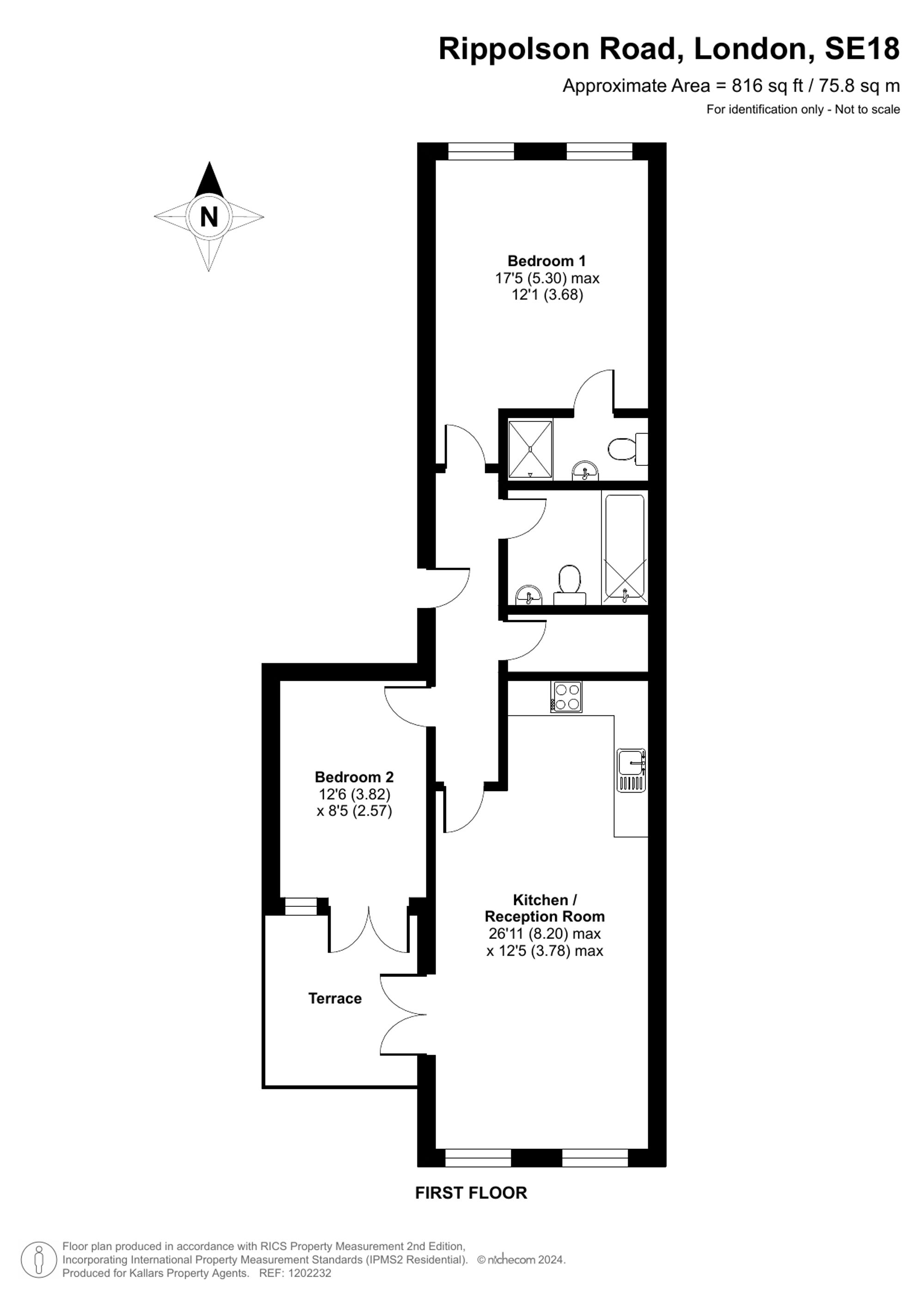 Flat 7, Haigh Apts 1A Rippolson Road, London floorplan