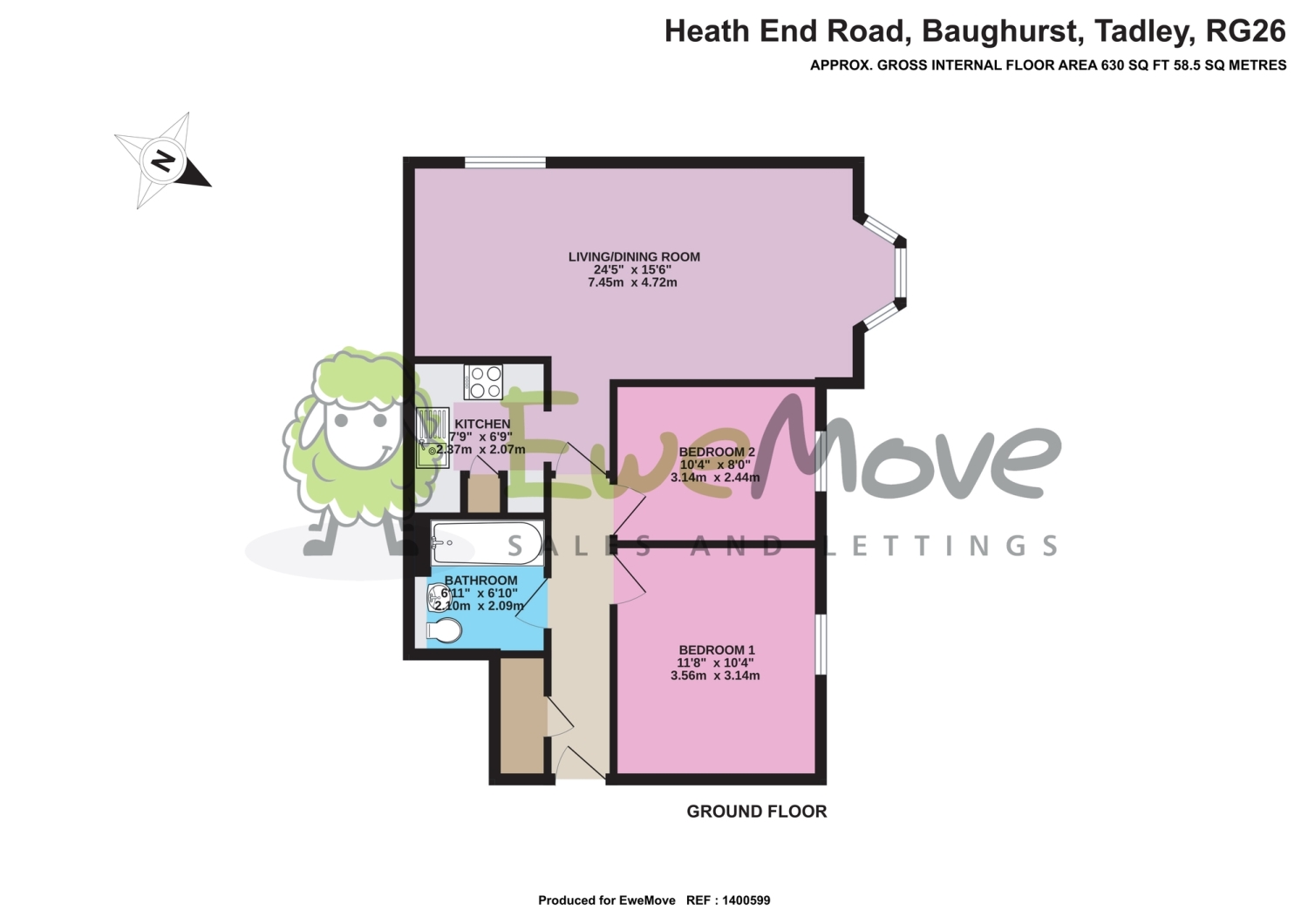4, Heath House Heath End Road, Tadley floorplan