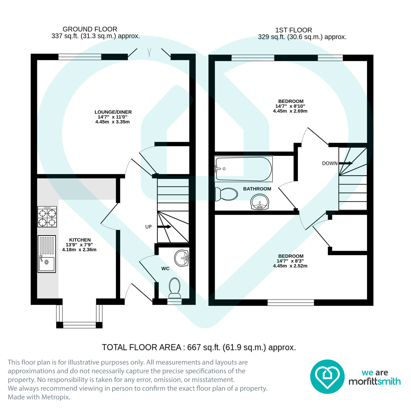 161, Honeysuckle Road, Sheffield floorplan