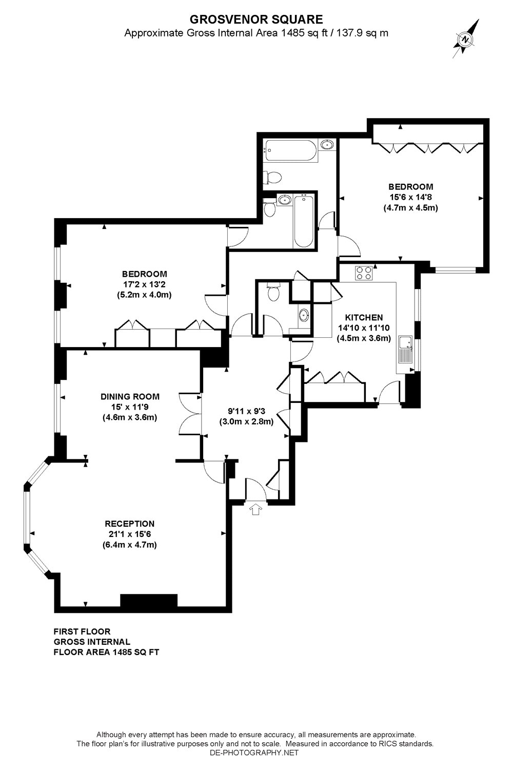 2 Bedrooms Flat to rent in Grosvenor Square, London W1K