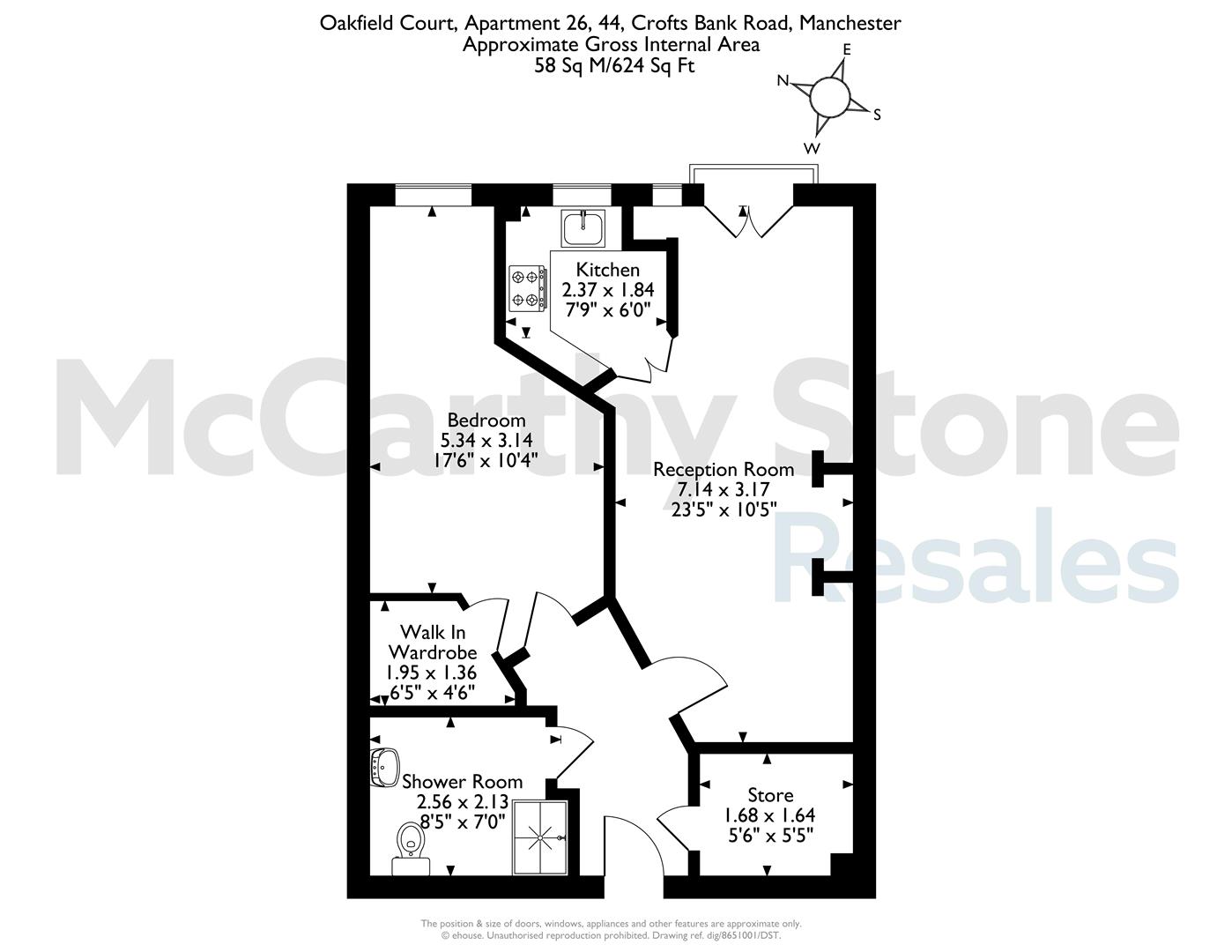 26 Oakfield Court, Crofts Bank Road, Manchester floorplan